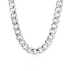 14K White Gold Miami Cuban Semi Solid Chain (7.00 mm)