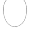 Sterling Silver Rhodium Plated Lite Square Byzantine Chain (4.20 mm), view 2