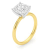3 Carat Princess Lab Grown IGI G/VS1 Diamond Solitaire Ring in 14K Yellow Gold