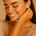 Lab Grown Round Diamond Tennis Bracelet in 14K White Gold (5 cctw F/G VS2/SI1), view 5