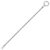 Sterling Silver Rhodium Plated Fancy Push Lock Rope Chain Bracelet (3.40 mm)