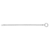 Sterling Silver Rhodium Plated Fancy Push Lock Rope Chain Bracelet (3.40 mm), view 3