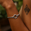 Sterling Silver Rhodium Plated Fancy Push Lock Rope Chain Bracelet (3.40 mm), view 4