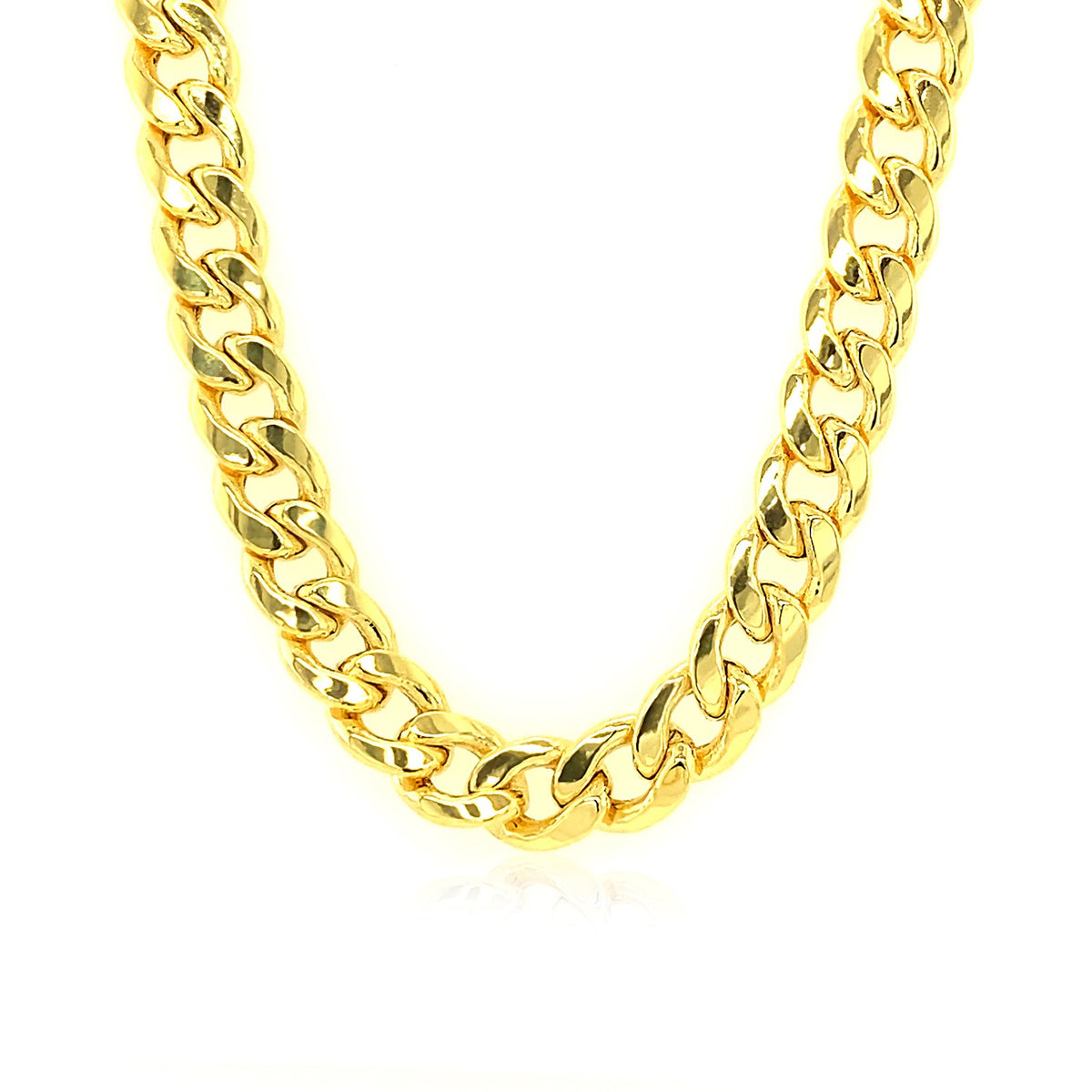 10k Yellow Gold Light Miami Cuban Chain (7.00 mm), view 4