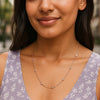 14K Rose Gold Diamonds by the Yard Necklace, view 3