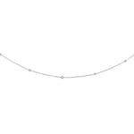 14K White Gold Diamonds by the Yard Necklace, view 3