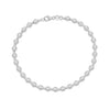 14K White Gold Disco Diamond Cut Bead Bracelet (4.00 mm), view 2
