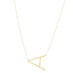 14K Yellow Gold Yours Truly Large Initial A Necklace