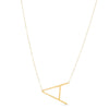 14K Yellow Gold Yours Truly Large Initial A Necklace