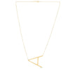14K Yellow Gold Yours Truly Large Initial A Necklace, view 2