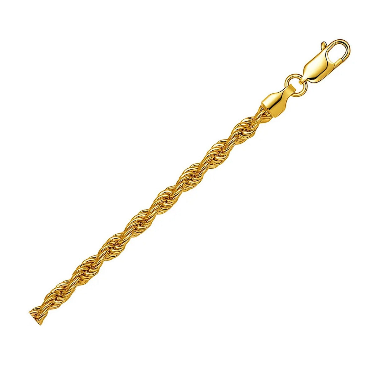 Lite Rope Chain Bracelet in 10K Yellow Gold (4.00 mm)