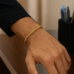 Lite Rope Chain Bracelet in 10K Yellow Gold (4.00 mm), view 4
