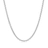 14k White Gold Round Cable Link Chain (2.6 mm)