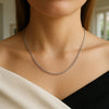14k White Gold Round Cable Link Chain (2.6 mm)