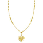 14K Yellow Gold Lucky Forever Heart Necklace