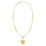 14K Yellow Gold Lucky Forever Heart Necklace, view 2