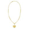 14K Yellow Gold Lucky Forever Heart Necklace, view 2