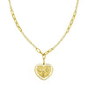 14K Yellow Gold Lucky Forever Heart Necklace, view 3