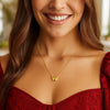 14K Yellow Gold Yours Truly Block Letter Initial W Necklace, view 3