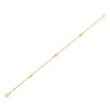 14K Yellow Gold Pearl Clover Bracelet