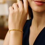 14K Yellow Gold French Cable Chain Bracelet (2.50 mm), view 3