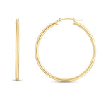 Classic Hoop Earrings in 14K Yellow Gold (2x35.00 mm)