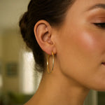 Classic Hoop Earrings in 14K Yellow Gold (2x35.00 mm), view 3