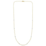14K Yellow Gold Diamonds by the Yard Necklace, view 2