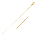 14k Yellow Gold Oval Cable Link Chain (1.10 mm), view 11