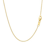 14k Yellow Gold Oval Cable Link Chain (1.10 mm), view 10