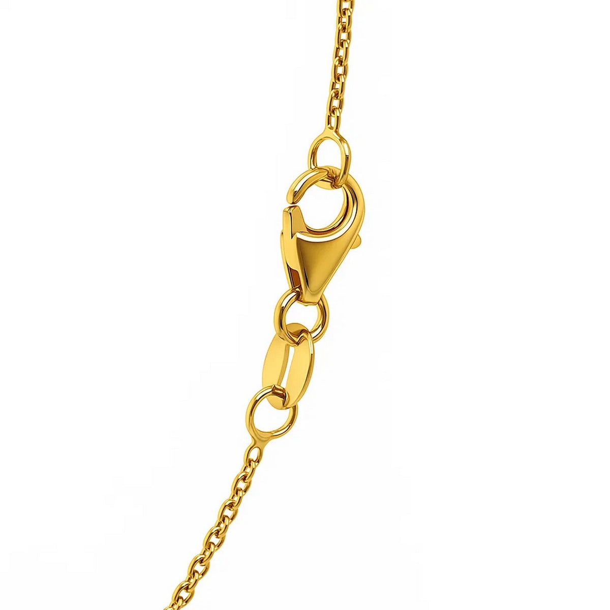 14k Yellow Gold Oval Cable Link Chain (1.10 mm), view 2