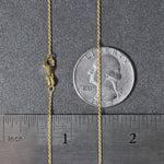 14k Yellow Gold Oval Cable Link Chain (1.10 mm), view 20
