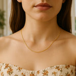 14k Yellow Gold Oval Cable Link Chain (1.10 mm), view 6