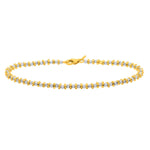 Two Tone Pallina Bead Bracelet in 14K Gold (2.60 mm), view 2