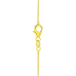 Large Puffed Heart Necklace in 14K Yellow Gold, view 4