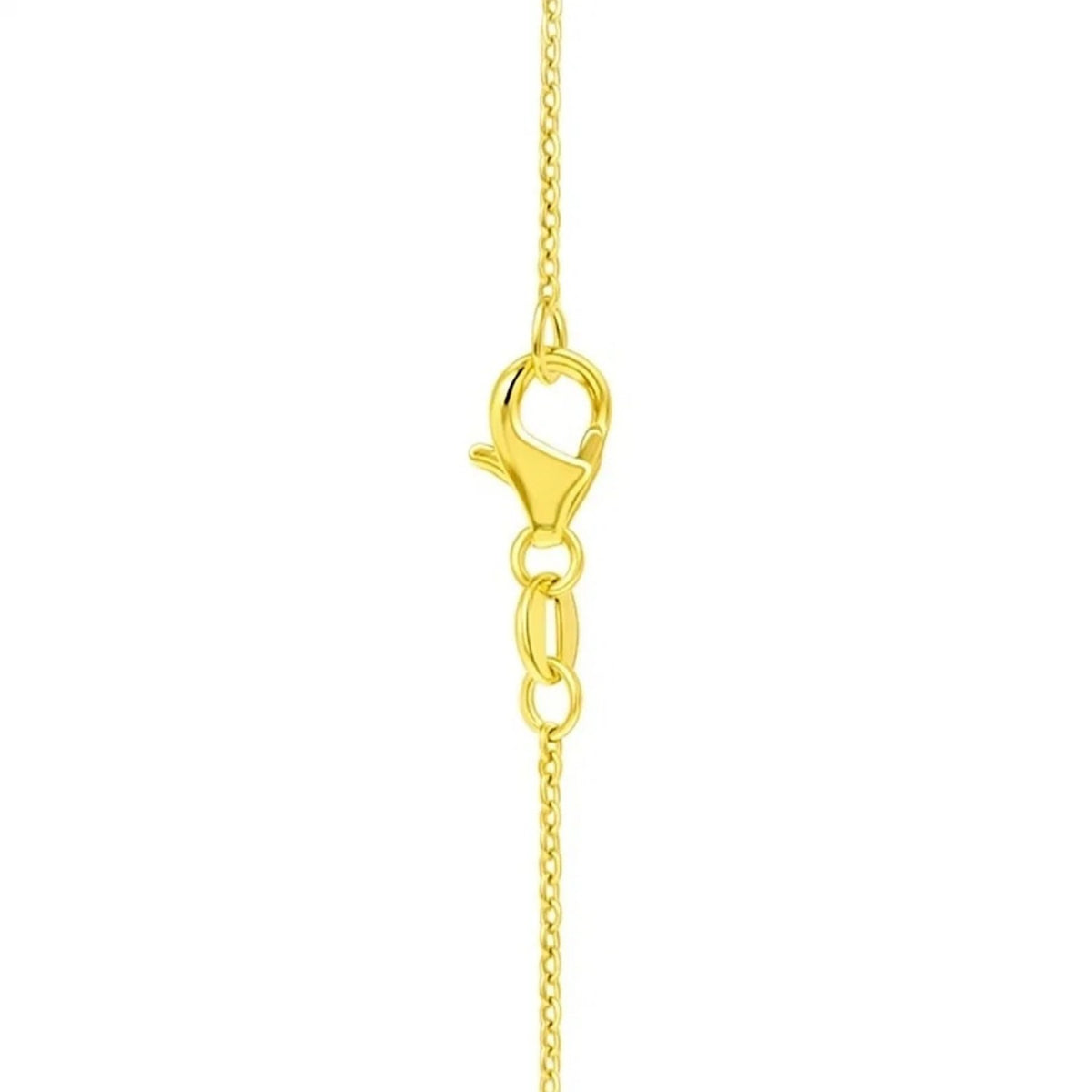 Large Puffed Heart Necklace in 14K Yellow Gold, view 4