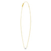 14K Yellow Gold Mini Diamond W Initial Pendant Necklace