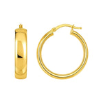14K Yellow Gold Wedding Band Hoops (6x25.00 mm)
