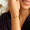 14K Yellow Gold Amethyst Curb Chain Bracelet (3.60 mm), view 4