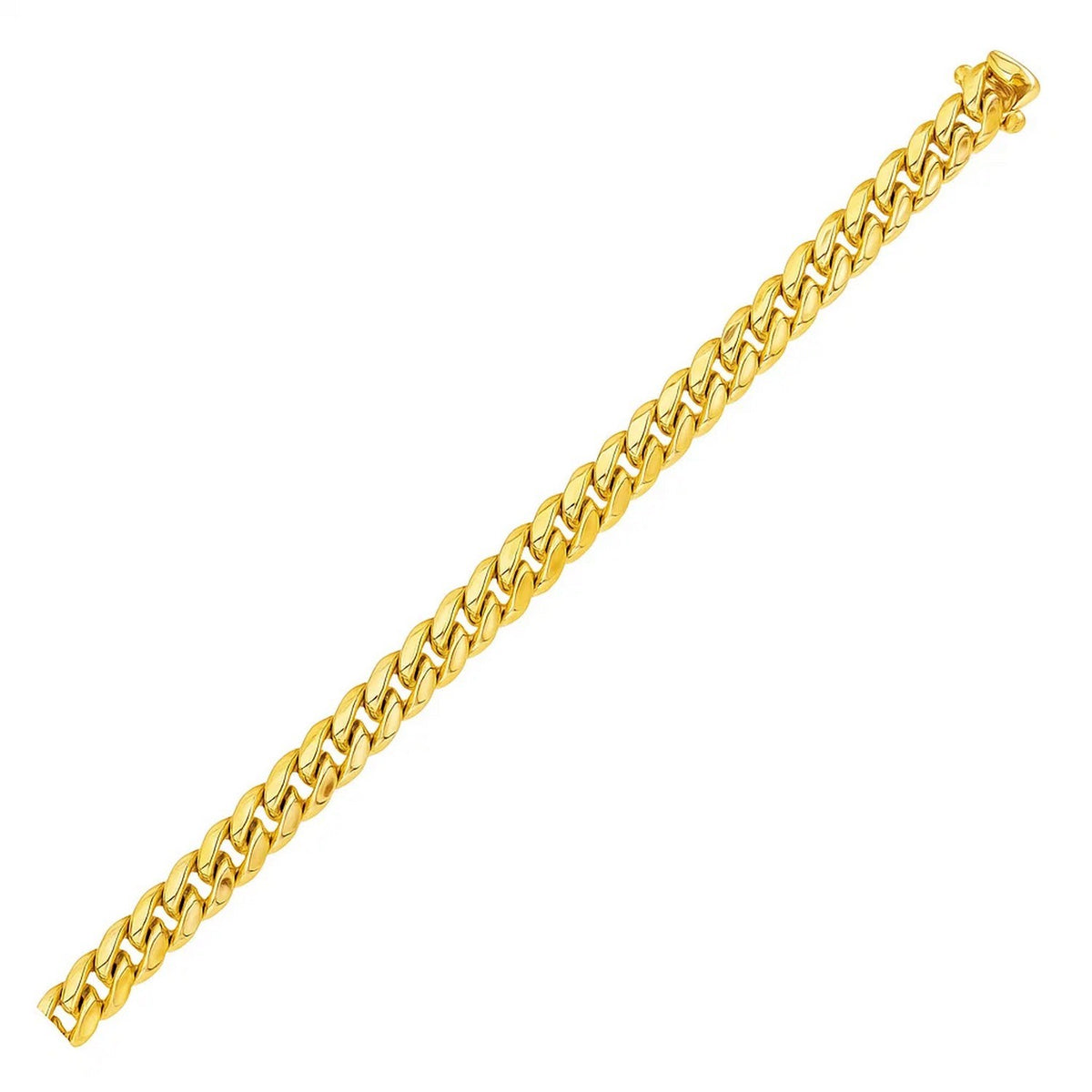 14K Yellow Gold Semi Solid Miami Cuban Bracelet (6.10 mm)
