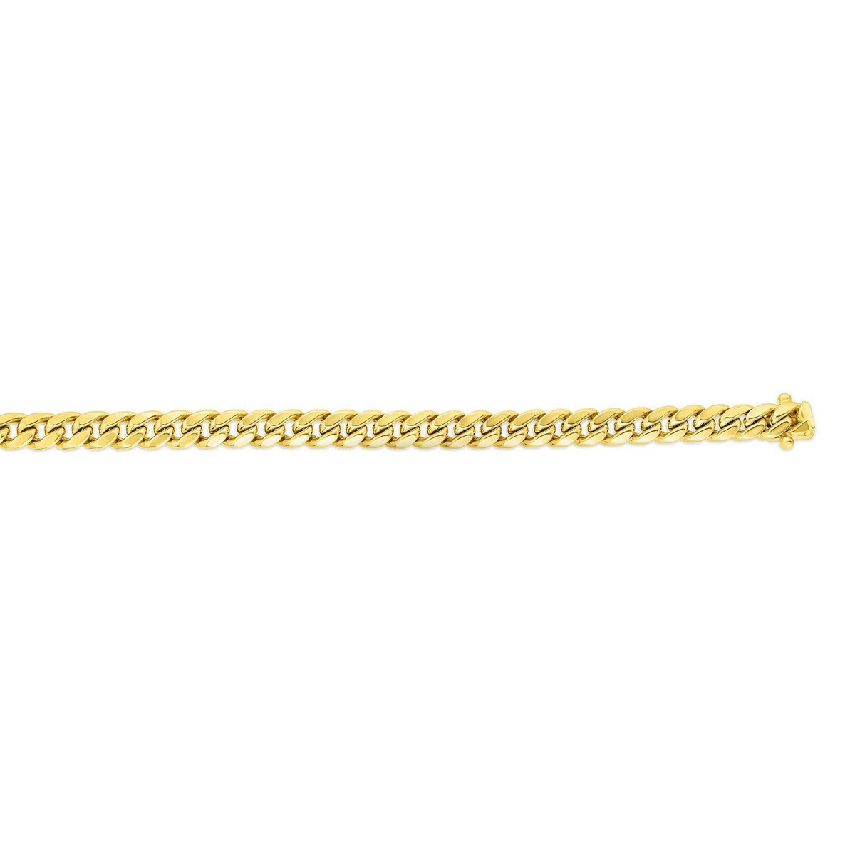 14K Yellow Gold Semi Solid Miami Cuban Bracelet (6.10 mm), view 7