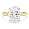 5 Carat Oval Lab Grown IGI G/VS1 Diamond Solitaire Ring in 14K Yellow Gold