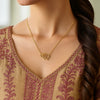 14k Yellow Gold Elephant Necklace