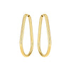 14k Yellow Gold Endless Pear Hoop Earrings
