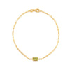 14K Yellow Gold Peridot Paperclip Bracelet (1.50 mm), view 2