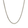 Sterling Silver Rhodium Plated Wheat Chain (2.60 mm), view 2
