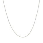 14k White Gold Oval Cable Link Chain (0.85 mm), view 7