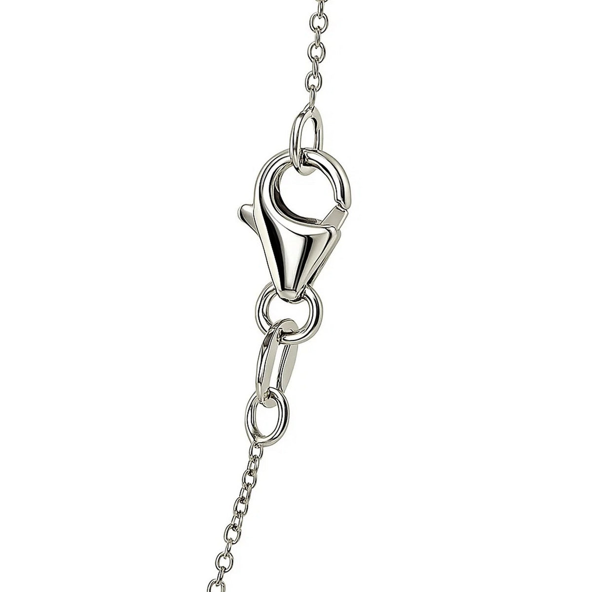 14k White Gold Oval Cable Link Chain (0.85 mm), view 2