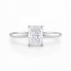 1 1/2 Carat Radiant Lab Grown IGI G/VS1 Diamond Solitaire Ring in 14K White Gold