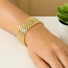 14K Yellow Gold Large Cobblestone Link Bracelet (22.90 mm), view 3